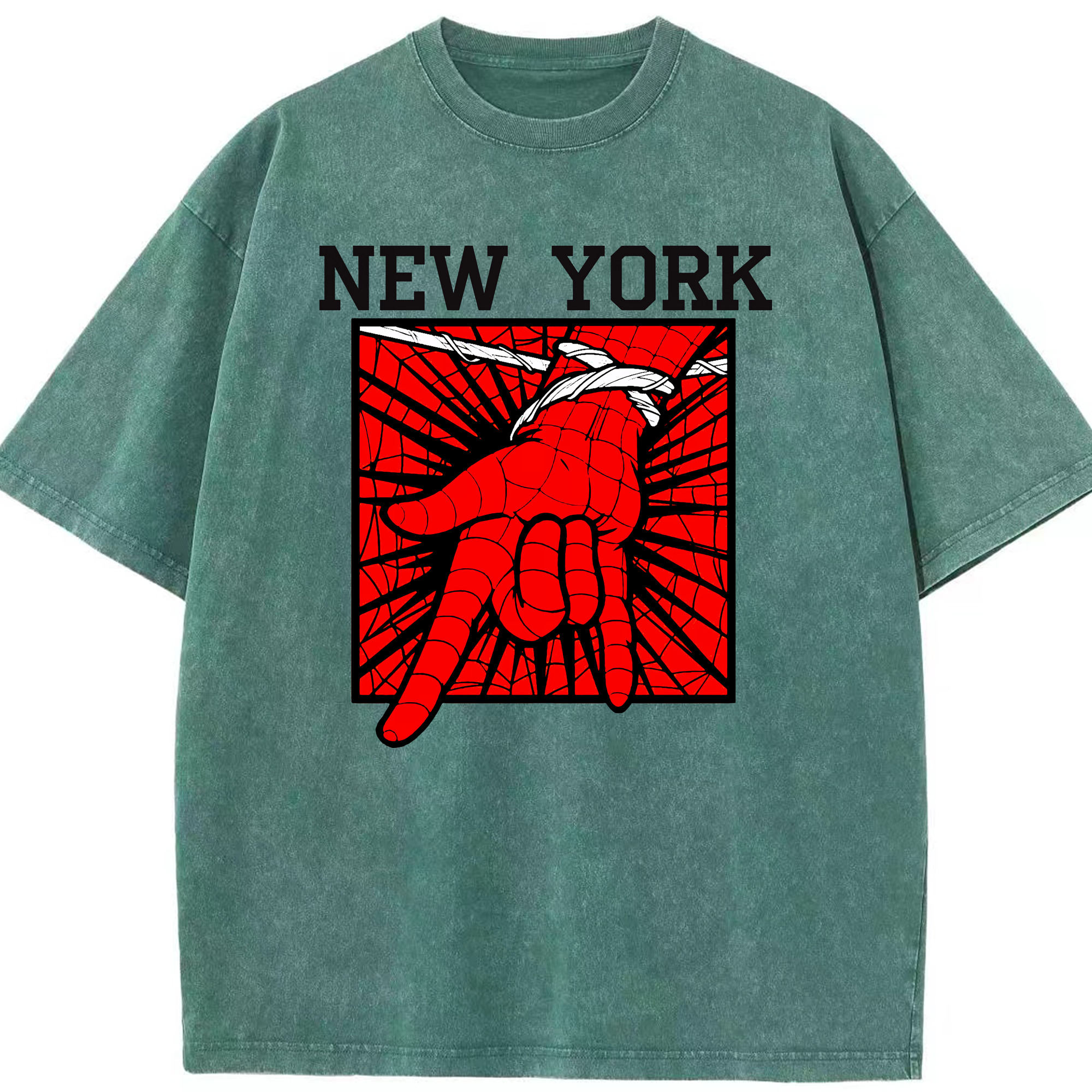 （画像用） Spider Man スパイダーマン 綿100% ヴィンテージ風 半袖Tシャツ（フロントプリント）